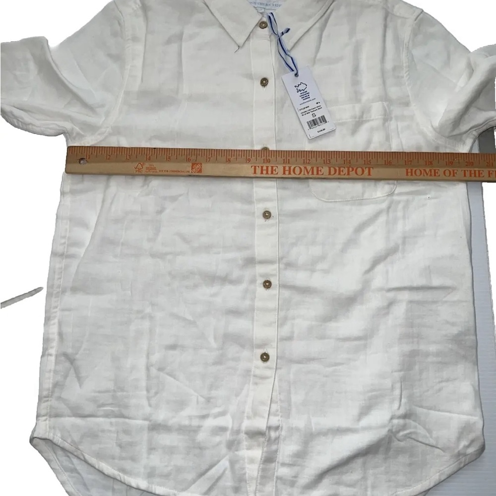Southern Tide Women's Niki Texture Shirt - Classic White - Picture 8 of 11